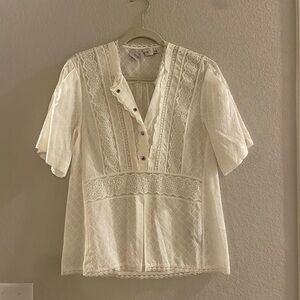 Coach eyelet blouse